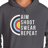 Aim, Shoot, Swear, Repeat Hoodie