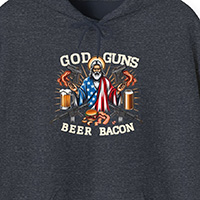 God Guns Beer Bacon America Hoodie