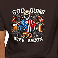 God Guns Beer Bacon America T-Shirt